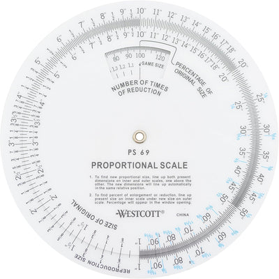Westcott PS-69 5" Proportional Scale for Artists Designers