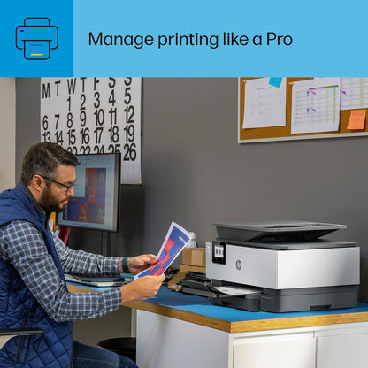 HP 9018e OfficeJet Pro Wireless All-in-One Printer (Renewed)