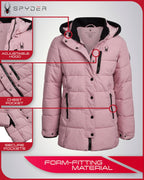 Spyder Puffer Jacket Girls Long Length Quilted Winter Coat