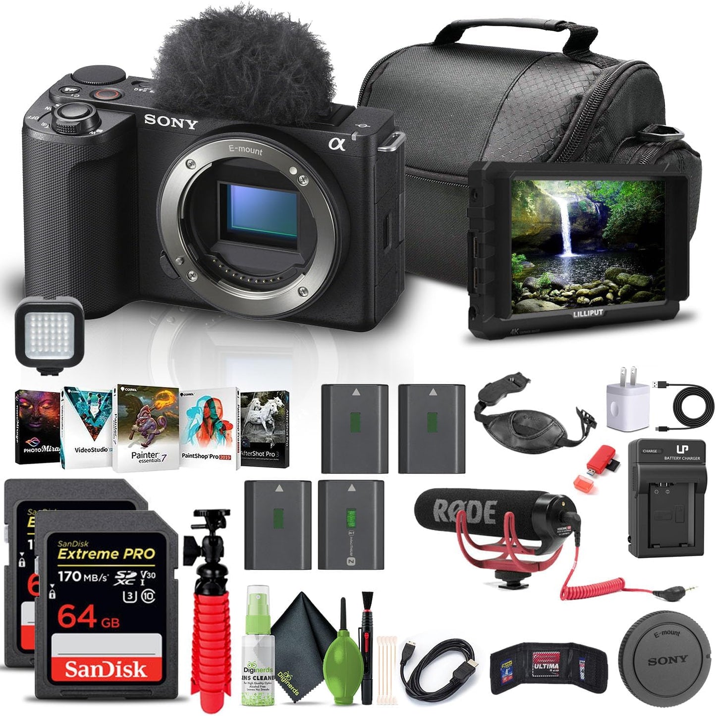 Sony ZVE10M2B Alpha ZV-E10 II Mirrorless Camera Bundle Renewed