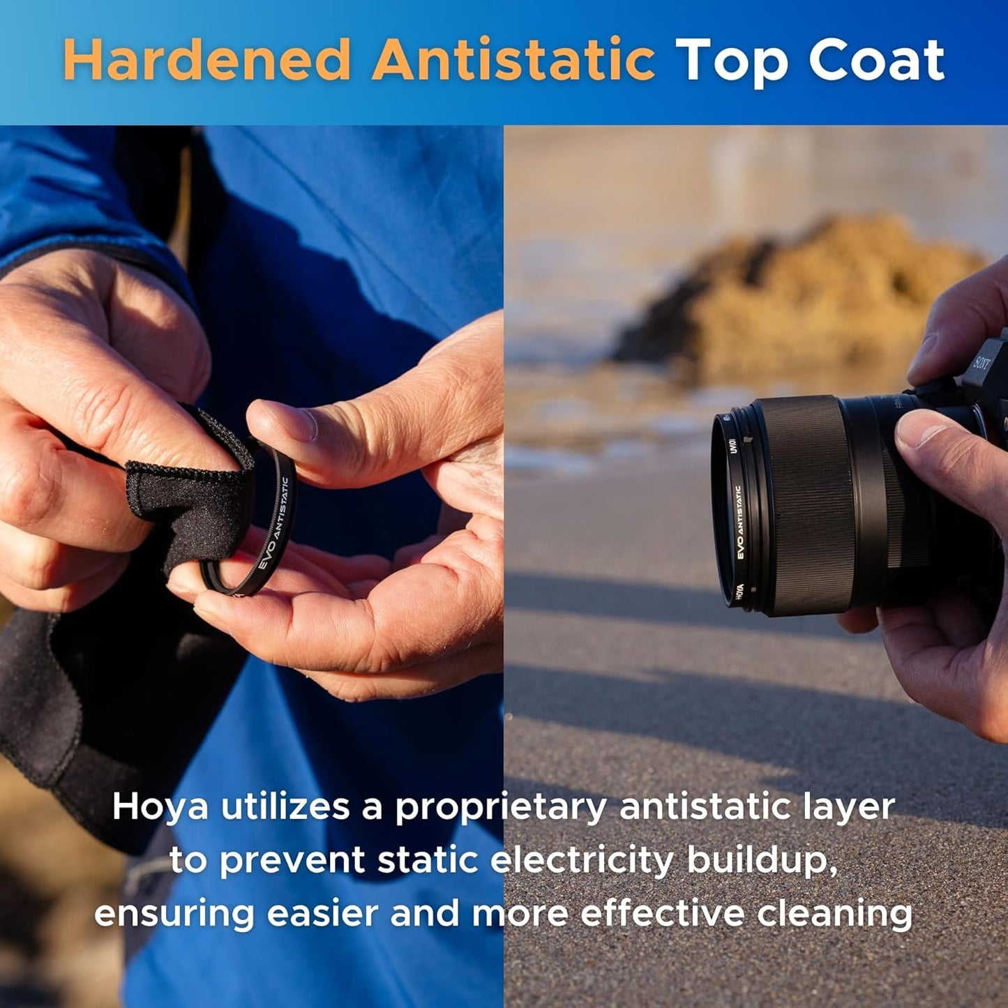 Hoya UV Filter 77mm Evo Antistatic Lens Protector