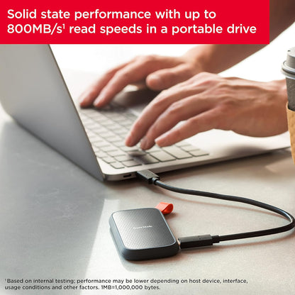 SanDisk SDSSDE30-2T00-G26 2TB Portable SSD 800MB/s USB-C