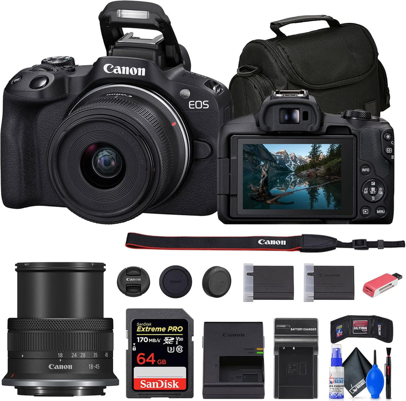 Canon EOS R50 18-45mm Mirrorless Camera Kit — main product image