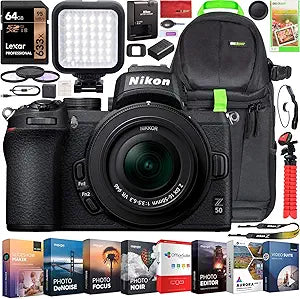 Nikon E2NKZ501650 Z50 4K Mirrorless Camera Bundle