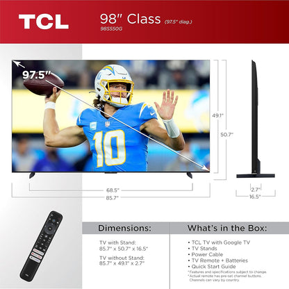 TCL 98S550G 98-Inch 4K UHD LED Smart Google TV - 2023