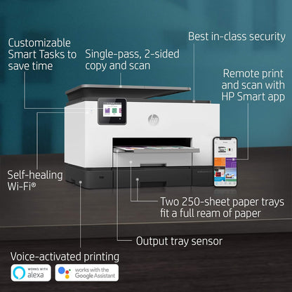 HP 1MR78A Officejet Pro 9020 Wireless Inkjet Printer (Renewed)