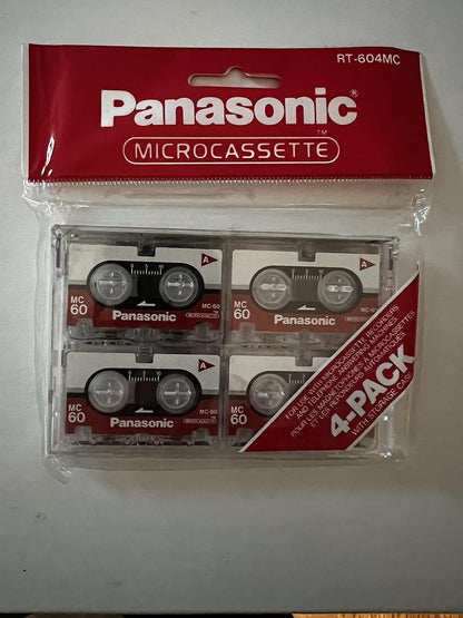 Panasonic MC-60 Microcassette Tape 4-Pack