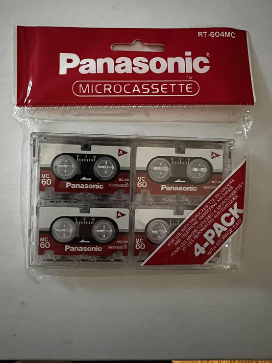 Panasonic MC-60 Microcassette Tape 4-Pack