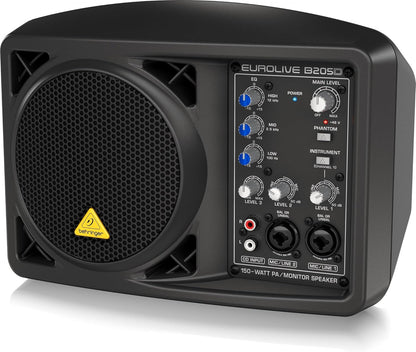 Behringer Eurolive B205D 150W PA Monitor Speaker Bundle
