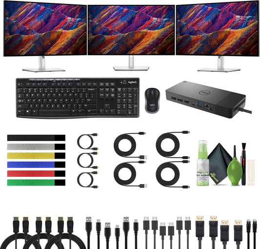 Dell U2723QE 27" 4K Monitor Bundle 3-Pack