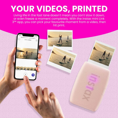 Fujifilm INSTAX Mini Link 3 Smartphone Printer Film Bundle