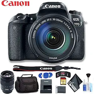 Canon 1892C002 EOS 77D DSLR 18-135mm Lens Bundle