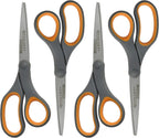 Westcott 17784 Titanium Bonded 8-Inch Scissors 4-Pack