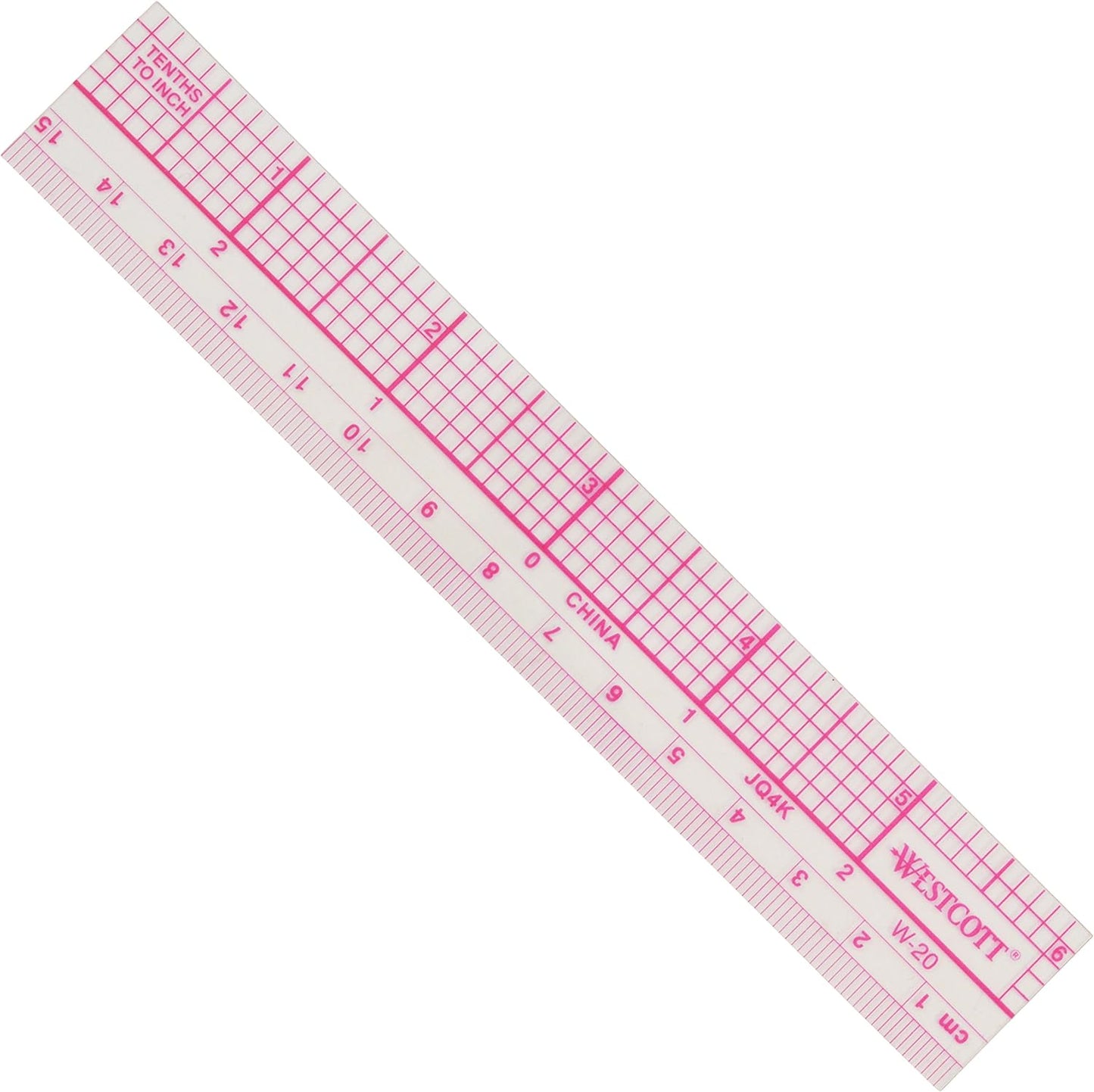 Westcott W-20 6" Transparent Graph Ruler Drafting Tool