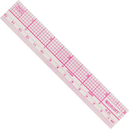 Westcott W-20 6" Transparent Graph Ruler Drafting Tool