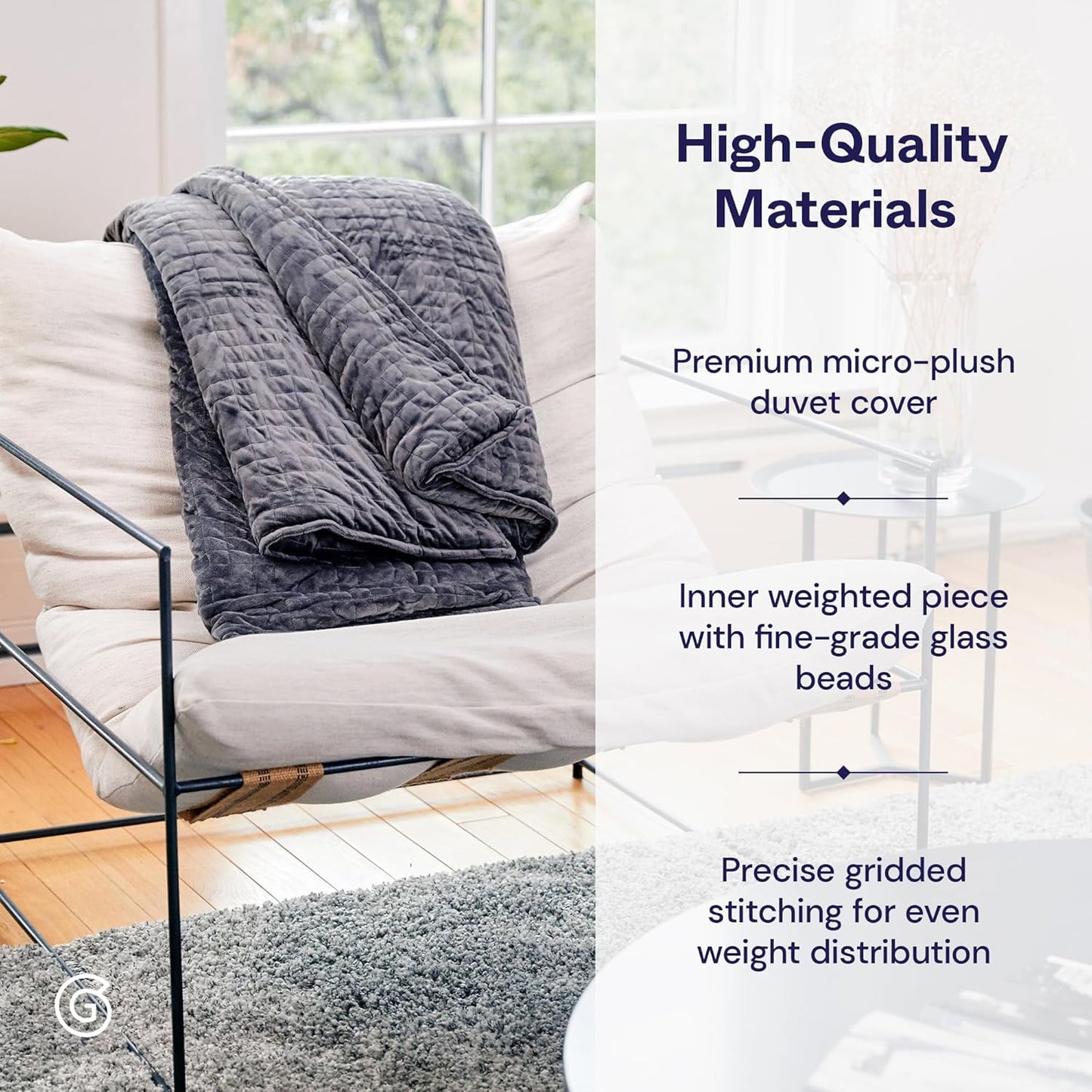 Gravity The Gravity Blanket 20lbs: Weighted Comfort, Grey Twin