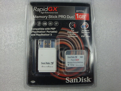 SanDisk SDMSGX3-1024R RapidGX 1GB PSP Memory Stick Pro Duo