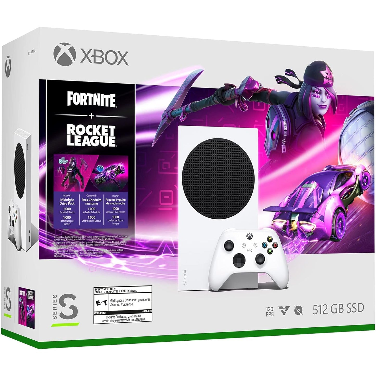 Microsoft Series S Fortnite Rocket League Bundle (Renewed)