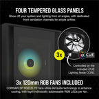 Corsair CC-9011212-WW iCUE 5000X RGB Black Mid-Tower Case