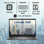 Dell Latitude 3550 Laptop: i5-1335U, 64GB RAM, 2TB SSD