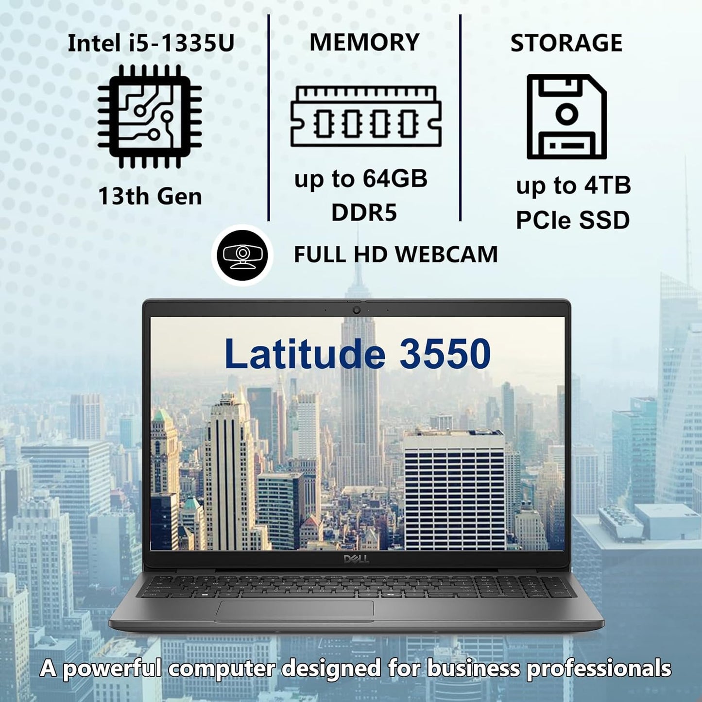 Dell 3550 Latitude Laptop: i5-1335U, 16GB, 512GB SSD