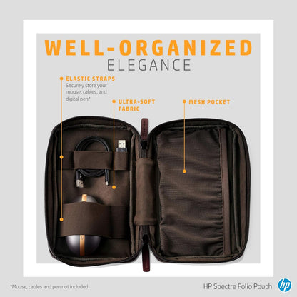 HP 5DC31AA#ABL Spectre Folio Pouch - Waxed Canvas Chocolate