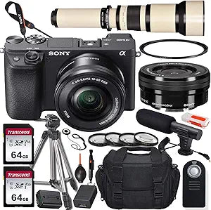 Sony Alpha 6400 Mirrorless Camera with 16-50mm Lens Kit