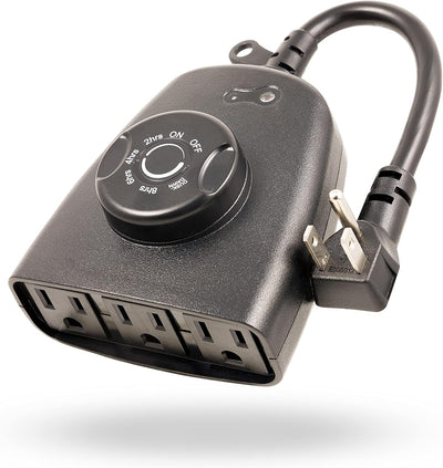 GE 62722 Outdoor 3-Outlet Dusk-to-Dawn Timer