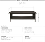 Lexicon 194840114581 Noel 3-Piece Antique Gray Coffee Table Set