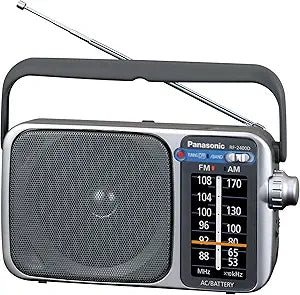 Panasonic RF-2400 Portable AM/FM Radio Battery/AC Powered