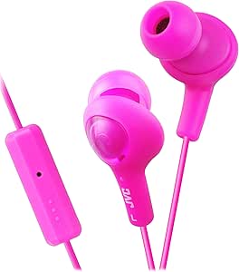 JVC HAFR6P Gumy Plus In-Ear Headphones with Mic - Pink