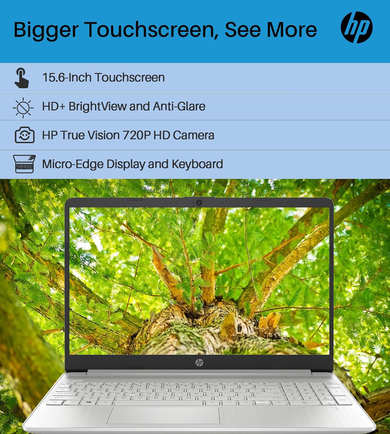 HP Laptop 2024 15.6" Touchscreen i3-1215U 1TB SSD Windows 11 Pro