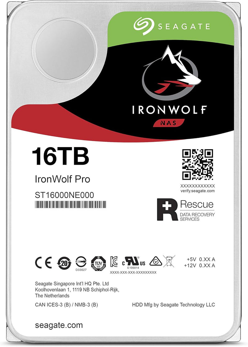 Seagate ST16000NE000 IronWolf Pro 16TB NAS HDD — main product image