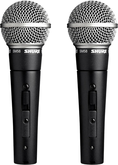 Shure SM58S - Vocal Microphone w/ Switch - 2 Pack