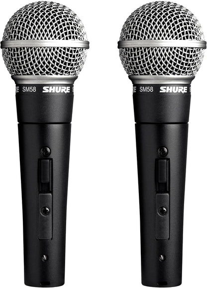 Shure SM58S - Vocal Microphone w/ Switch - 2 Pack