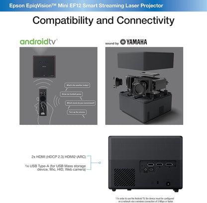 Epson EF12 EpiqVision Mini Smart Streaming Projector (Renewed)