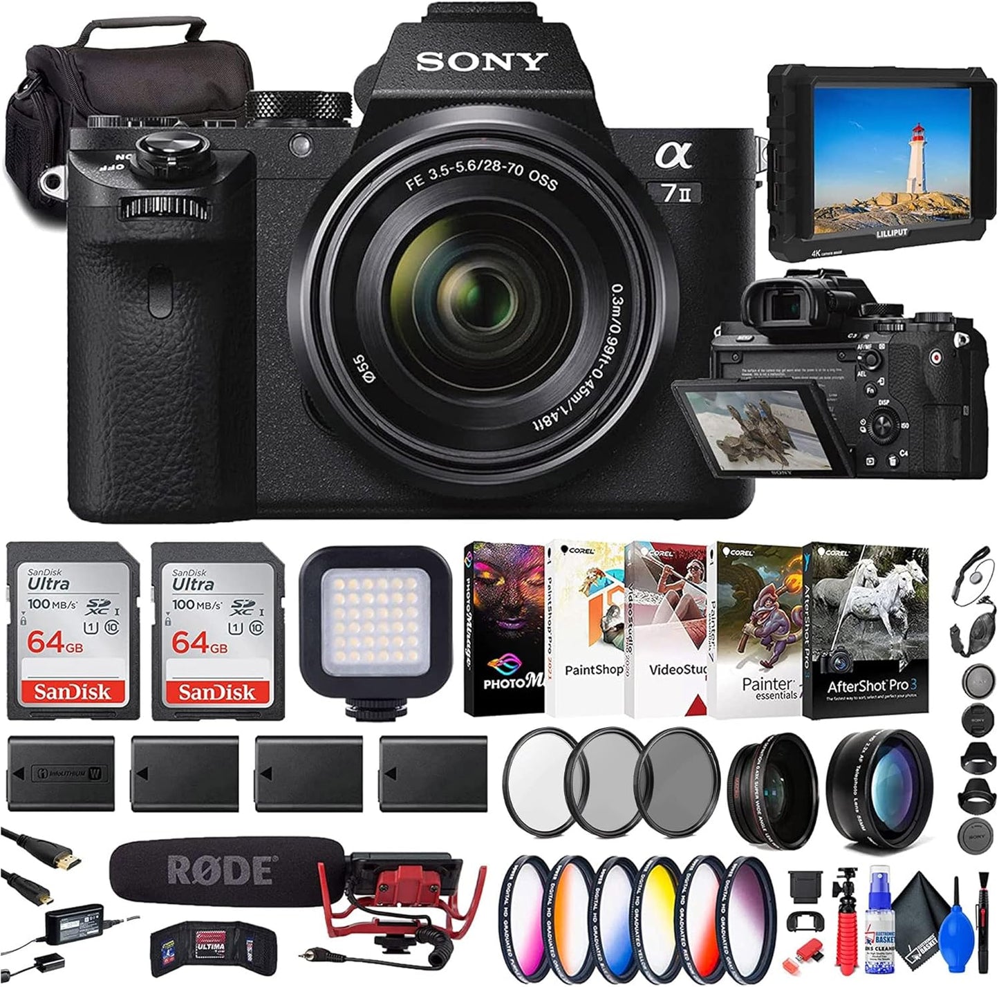 Sony ILCE7M2K/B a7 II Mirrorless Camera Bundle, Renewed