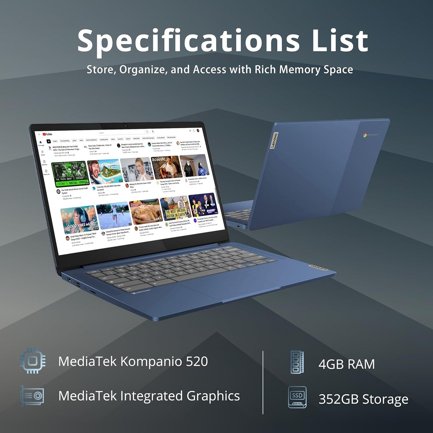 Lenovo IdeaPad Slim 3 14" Touchscreen Chromebook