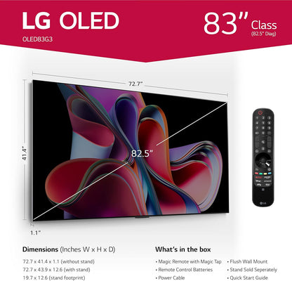 LG OLED83G3PUA 83" 4K Smart OLED TV