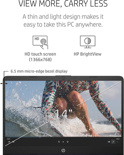 HP 14-fq0060nr Touch Laptop AMD 4GB 64GB Rose Gold