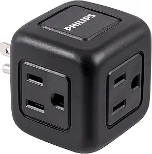 Philips SPP3002BC/37 3-Outlet Surge Protector Wall Tap