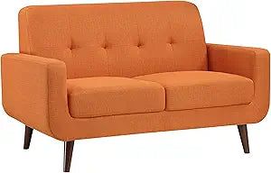 Lexicon S189433RN Linville Living Room Orange Loveseat — main product image