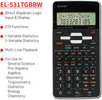 Sharp EL-531TGBBW Scientific Engineering Calculator - Black/White