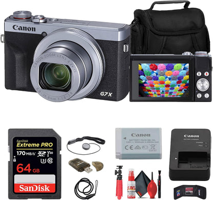 Canon 3638C001 PowerShot G7 X Mark III Silver Kit