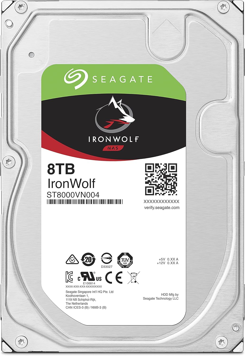 Seagate ST8000VNZ04/N004 IronWolf 8TB NAS Internal HDD
