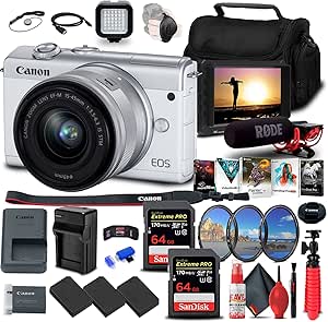Canon EOS M200 15-45mm Mirrorless Camera Bundle