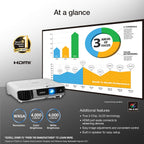 Epson V11HA02020-N Pro EX7280 WXGA 3LCD Projector - 4000 Lumens (Renewed)