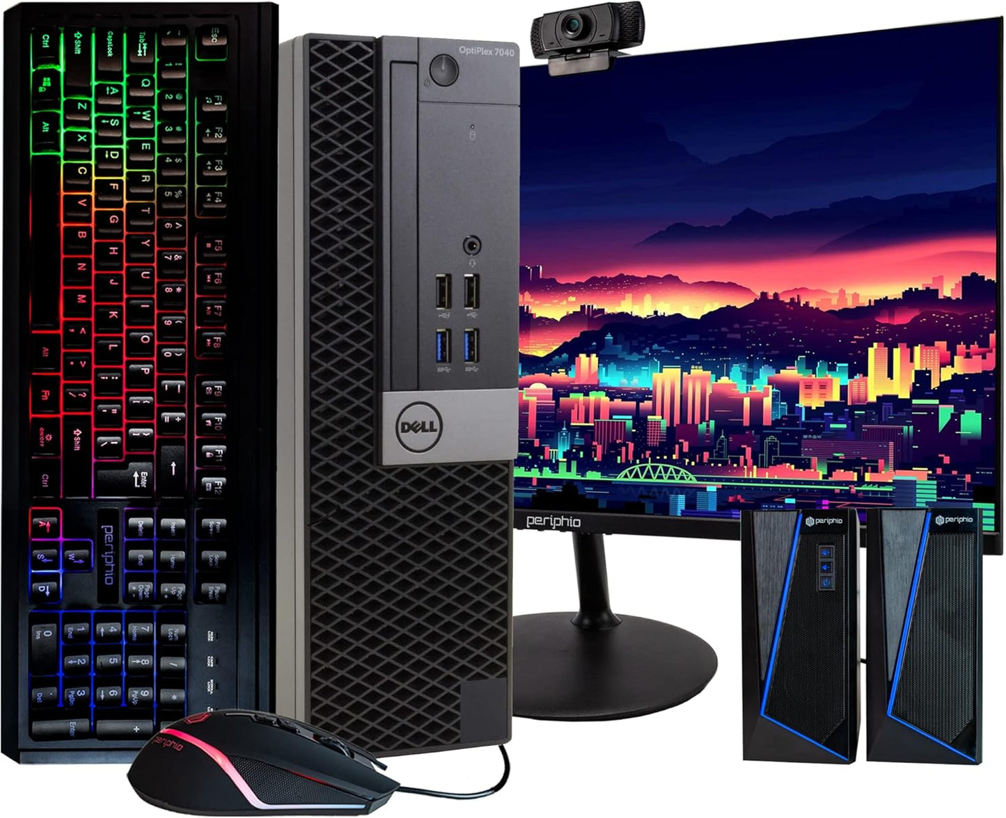 Dell Optiplex 7040 Desktop, i5, 16GB, 500GB SSD, 24" Monitor (Renewed)