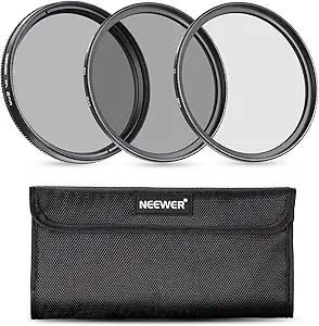 Neewer 10088020 49mm UV CPL ND4 Lens Filter Kit