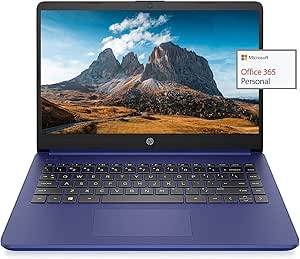 HP Newest 14" HD Laptop 8GB RAM 128GB SSD AMD Dual Core